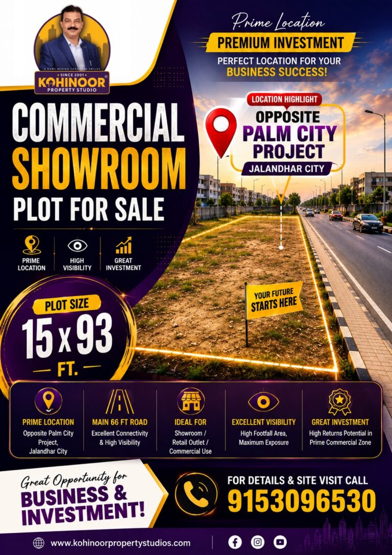 COMMERCIAL SHOWROOM PLOT FOR SALE